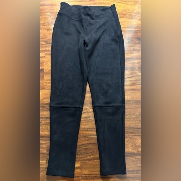 SPLENDID Highline Faux Suede Leggings in Black large - Picture 2 of 4
